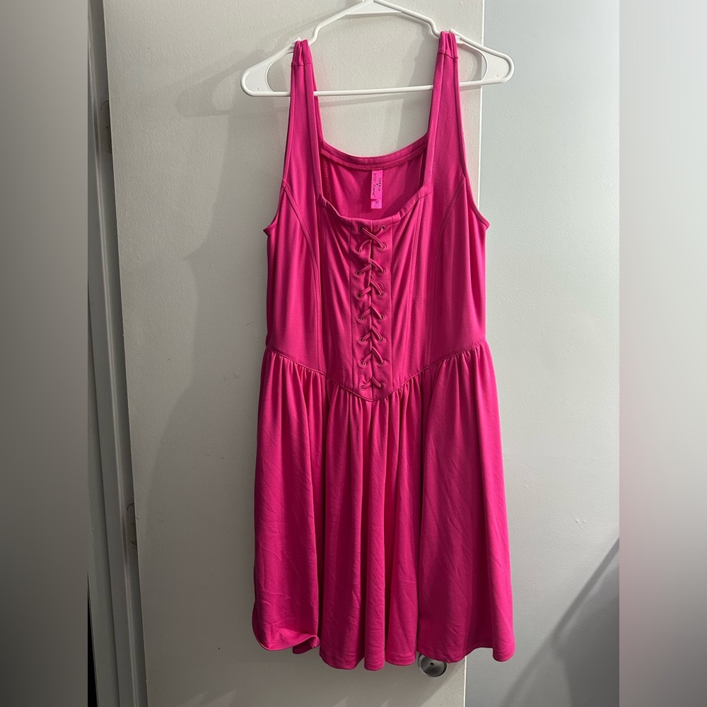 Betsey Johnson Pink Smocked Sundress Sleeveless
